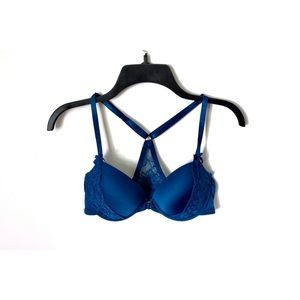 34B Teal Lace Push-up Bra
